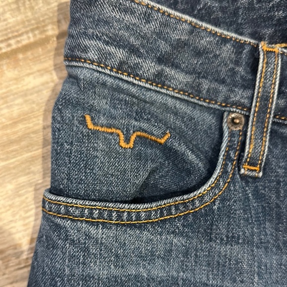 Kimes Ranch Blue Flare Wide Leg Jeans Classic Style - Picture 4 of 7